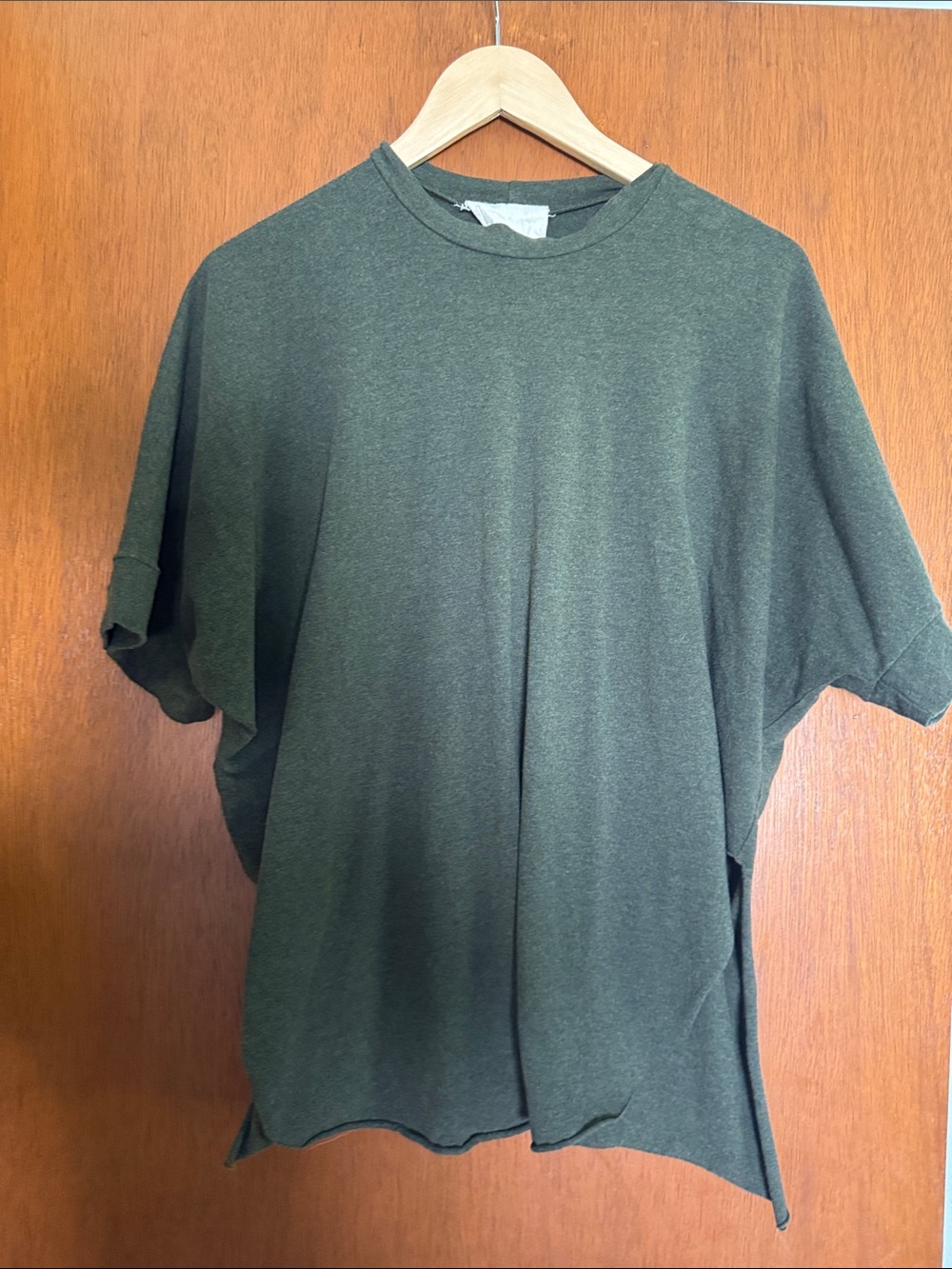 Hoi Bo Olive Green Crewneck T-Shirt